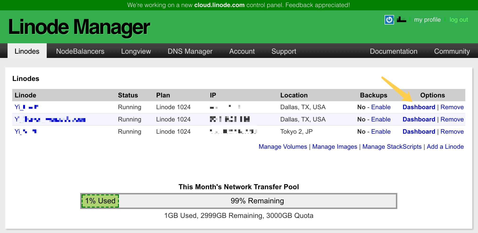 linode-dashboard
